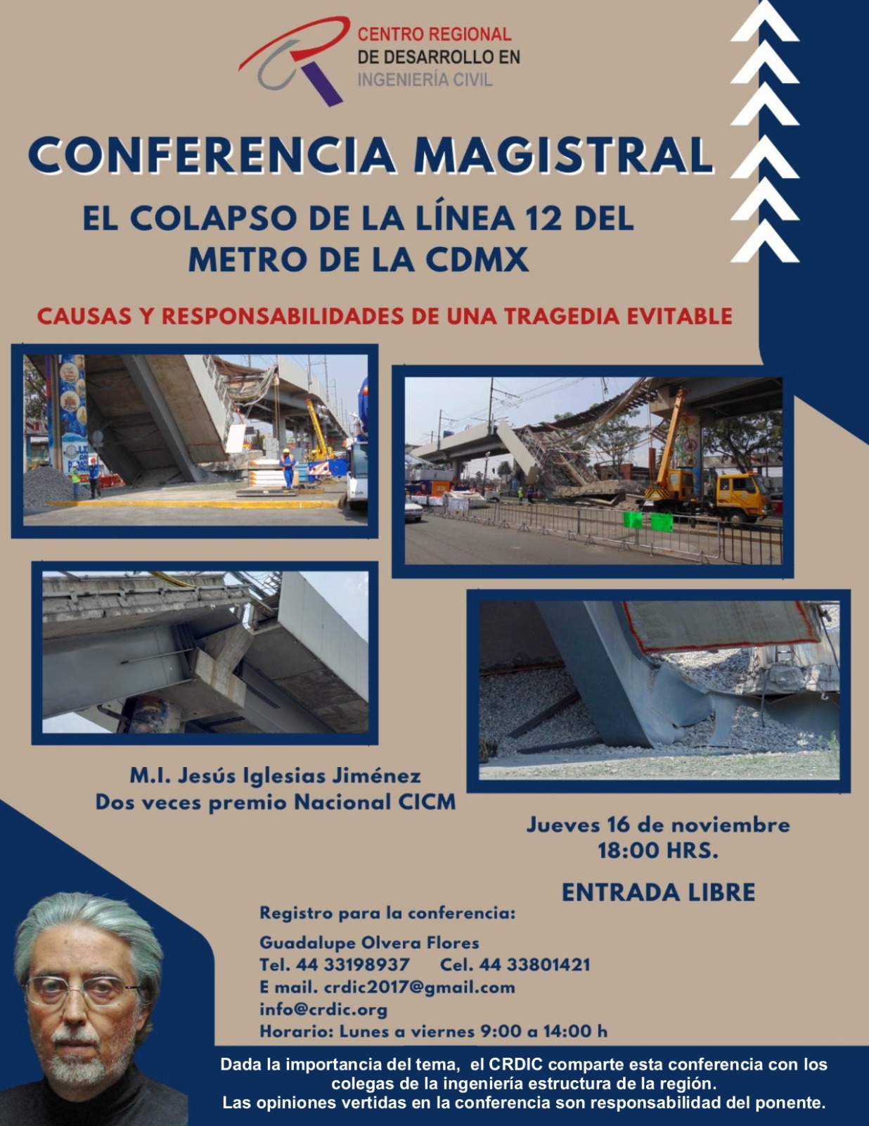 Conferencia Magistral EL COLAPSO DE LA LÍNEA 12 DEL METRO DE LA CDMX (2023-11-17)